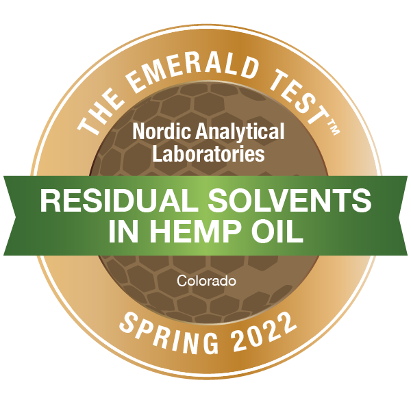 The Emerald Test Award for Spring of 2022: Residual Solvents in Hemp Oil
